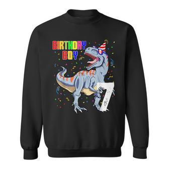 Its My 7Th Birthday Boy Dinosaur Party Gift Kids Dinosaur Funny Gifts Sweatshirt | Mazezy