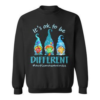 Its Ok To Be Different Autism Awareness Gnomes Sweatshirt - Seseable