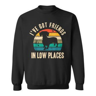 I've Got Friends In Low Places Dachshund Vintage Sweatshirt | Mazezy