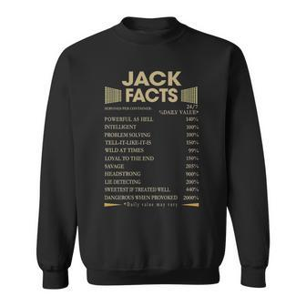 Jack Name Gift Jack Facts Sweatshirt - Seseable