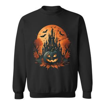 Jack O' Lantern Face Halloween Pumpkin Spooky Sweatshirt - Seseable