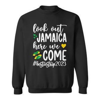 Jamaica Here We Come Besties Trip 2023 Best Friend Vacation Sweatshirt | Mazezy