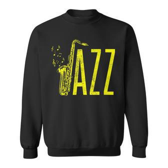 Jazz Vintage Saxophone Saxophonist Sweatshirt | Mazezy