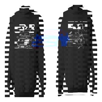 Jdm Car Evo Viii Blue Sweatshirt | Mazezy