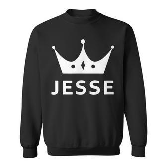 Jesse Crown King Custom Gift Name For Jesse Sweatshirt | Mazezy