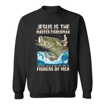 Jesus Fisher Of Bible Verse Fishing Dad Grandpa Sweatshirt | Mazezy