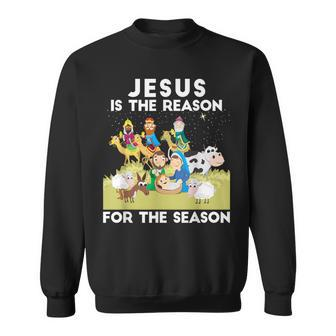 Jesus Is The Reason For The Season Faith In God Christmas Sweatshirt | Mazezy DE