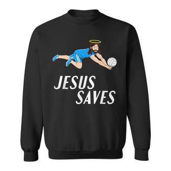 Jesus Saves For Volleyball Fans Sweatshirt | Mazezy