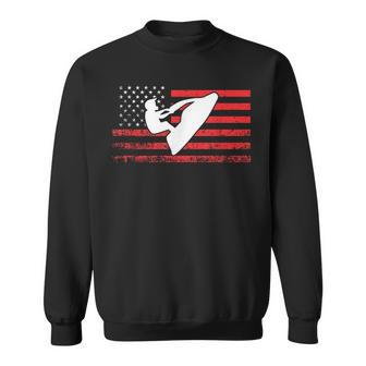 Jet Ski American Flag Funny Jet Skiing Gifts Skiing Funny Gifts Sweatshirt | Mazezy