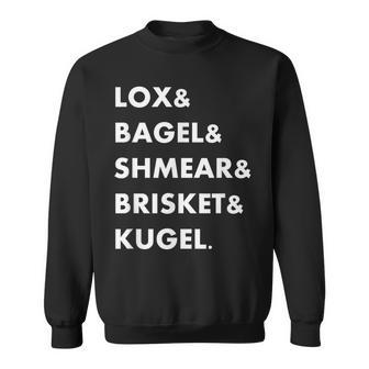 Jewish Foods Lox & Bagel & Shmear & Brisket Sweatshirt | Mazezy DE