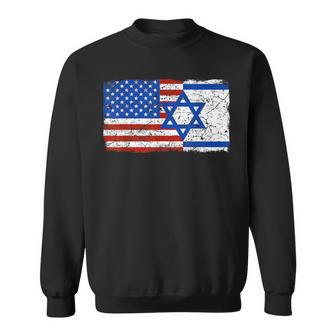 Jewish Israeli American Jew Flag Israel America Usa Sweatshirt - Thegiftio UK