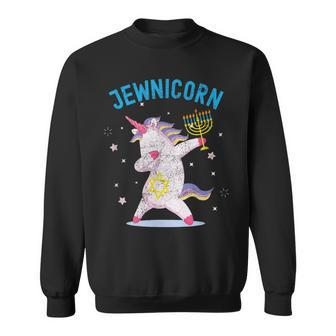 Jewnicorn Unicorn Happy Hanukkah Sweatshirt - Thegiftio UK