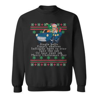 Jingle Joe Biden Santa Trump Ugly Christmas Sweater Sweatshirt | Mazezy