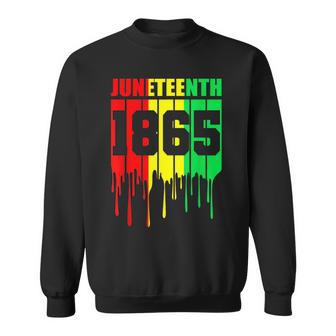 Junenth 1865 African Flag Color Celebrate Junenth Sweatshirt - Seseable