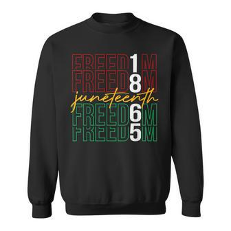 Junenth Black Freedom 1865 African American Sweatshirt | Mazezy CA