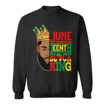Junenth Black King Melanin Black Dad Fathers Day Men Sweatshirt | Mazezy