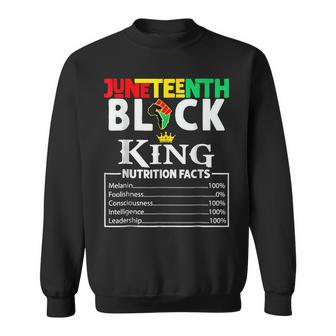 Junenth Black King Nutritional Facts Freedom Day African Sweatshirt - Seseable