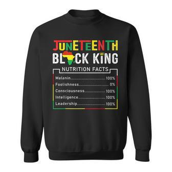 Junenth Black King Nutritional Facts Melanin Men Fat  Sweatshirt