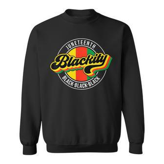 Junenth Blackity Black Freedom African American Vintage Sweatshirt | Mazezy UK