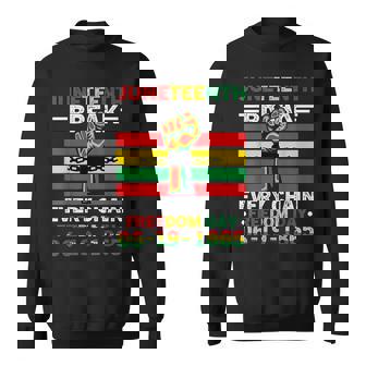 Junenth Break Every Chain Freedom Day 1865 Afro American Sweatshirt - Seseable