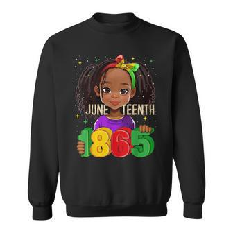 Junenth Celebrating 1865 Melanin Black Girl Kid Toodlers Sweatshirt - Seseable