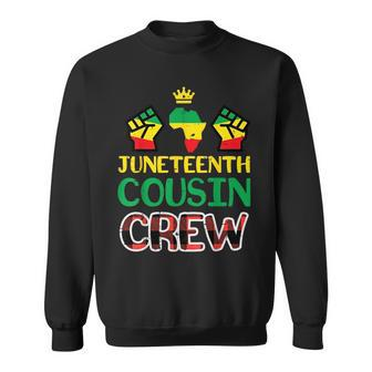 Junenth Cousin Crew Black History Boys Girls Kids Toddler Sweatshirt | Mazezy