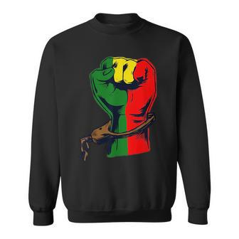 Junenth Fist Black African American Freedom Since 1865 Sweatshirt | Mazezy
