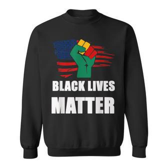 Junenth Fist Black Lives Matter Fist 4Th Of July Sweatshirt | Mazezy