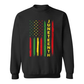 Junenth Flag Black Freedom 1865 Sweatshirt - Seseable