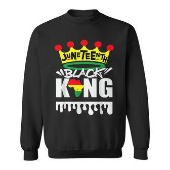 Junenth Is My Independence Day Black King Fathers Day Sweatshirt | Mazezy