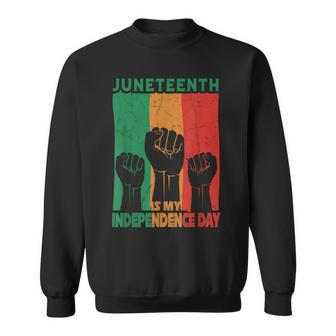 Junenth Is My Independence Day Black Queen King Cute Girl Sweatshirt | Mazezy
