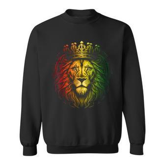 Junenth Men Black King Black Lion Fathers Day Men Sweatshirt | Mazezy