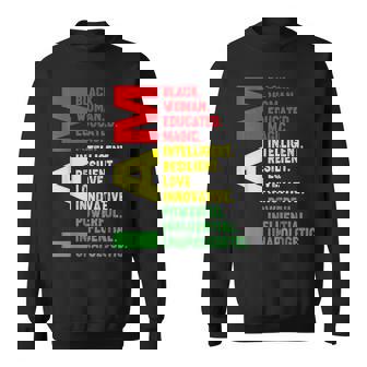 Junenth Proud Black Woman Queen African American Melanin Sweatshirt | Mazezy