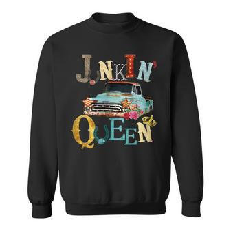 Junking Queen Thrift Queen Americana Truck Funky Junk Sweatshirt | Mazezy