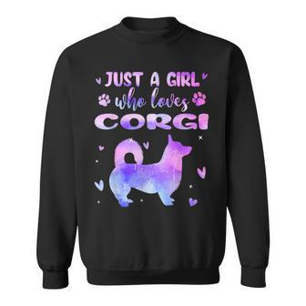 Just A Girl Who Loves Corgi Dog Lover Gifts Sweatshirt | Mazezy
