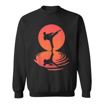 Karate And Kung Fu Silhouette Shotokan Martial Arts Sweatshirt | Mazezy