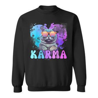 Karma Cat Lover Karma Is My Boyfriend Cruel Summer Cat Lover Sweatshirt