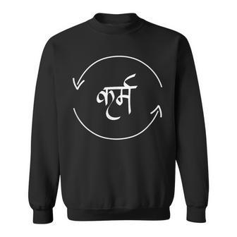 Karma In Hindi Cycle Of Life Spirituality Hindu Dharma Sweatshirt | Mazezy UK
