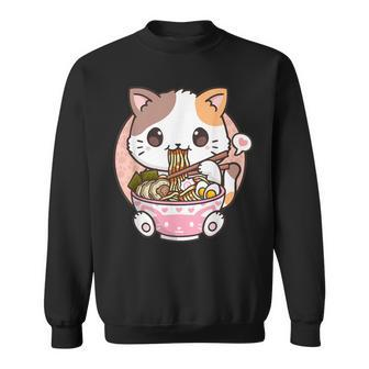 Kawaii Anime Ramen Cat Neko Sweatshirt - Monsterry