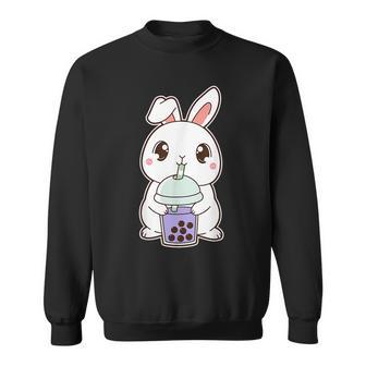 Kawaii Cute Zodiac Boba Rabbit Taro Bubble Pearl Milk Tea Gifts For Rabbit Lovers Funny Gifts Sweatshirt | Mazezy