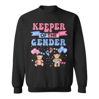 Keeper Of The Gender Reveal Baby Bear Balloons Pink Or Blue Sweatshirt - Monsterry