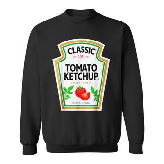 Ketchup Costume Matching Couples Groups Halloween Ketchup Halloween Funny Gifts Sweatshirt | Mazezy
