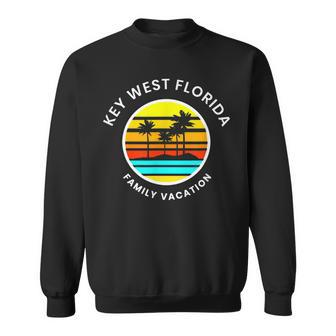 Key West Florida Family Vacation Sunset Palm Trees Sweatshirt | Mazezy