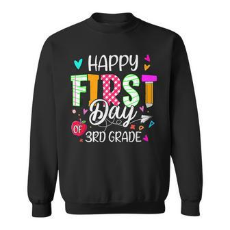 Kids Happy First Day Of 3Rd Grade Welcome Back To School Sweatshirt - Seseable