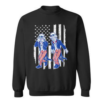 Kids Uncle Sam Griddy Dance 4Th Of July American Flag Sweatshirt | Mazezy