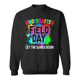 Kindergarten Field Day Let The Games Begin Funny School Trip Sweatshirt | Mazezy