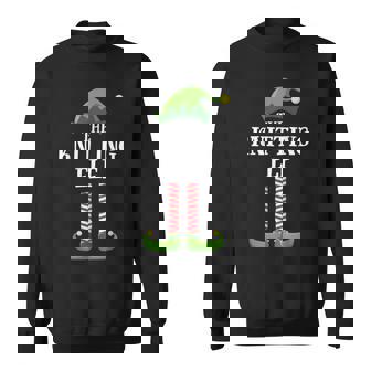 Knitting Elf Matching Family Group Christmas Party Sweatshirt - Monsterry