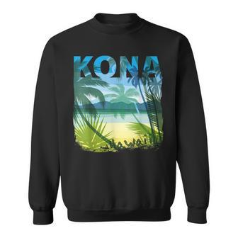 Kona Hawaii Beach Summer Matching Family Palms Tree Summer Funny Gifts Sweatshirt | Mazezy