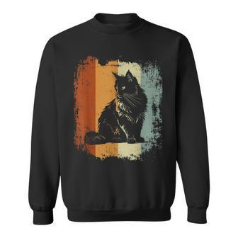 Kurilian Bobtail Cat Retro Vintage Sweatshirt | Mazezy