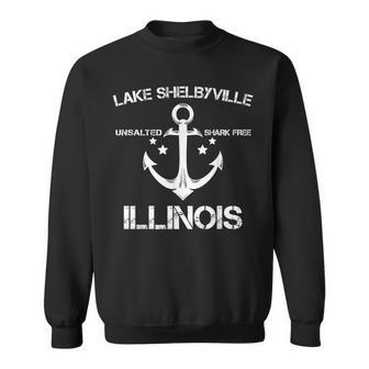 Lake Shelbyville Illinois Fishing Camping Summer Sweatshirt | Mazezy